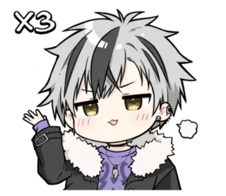 🌟 3b4c1fde X3 Anime, Chibi, Słodkie, Postać, Kreskówka telegram sticker