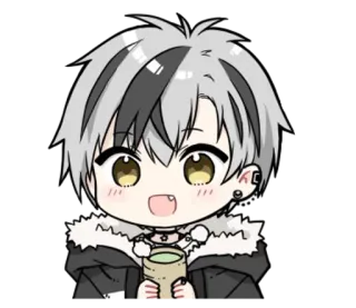 🌟 fff109ad Anime, Chłopak, Kawaii, Słodki, Chibi, Kreskówka telegram sticker