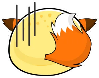 😒 983c72e9 狐狸, 动物, 卡通, 可爱, 耳朵, 尾巴, 贴纸 telegram sticker