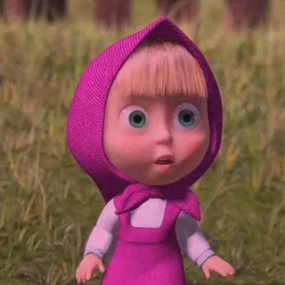 🍄 39db432b Masha Masha and the Bear cartoon, kind, meisje, Masha, animatie telegram sticker
