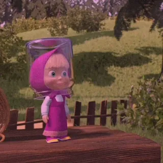 🥕 83483486 Masha Masha and the Bear Cartoon, Kind, Meisje, Pot, Grappig, Leuk telegram sticker