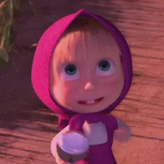 🥕 a61b7405 Masha Masha and the Bear cartoon, meisje, kind, animatie telegram sticker