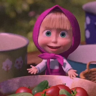 🍄 b9fc2d9d Masha Masha and the Bear cartoon, kind, masja, beer, schattig, vriendelijk telegram sticker