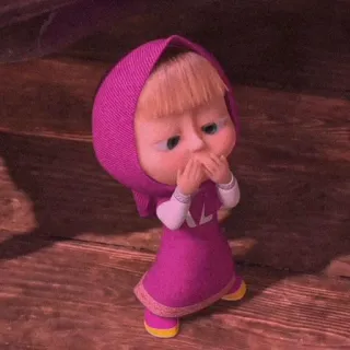 🥕 e455e4a5 Masha Masha and the Bear Cartoon, Meisje, Masha, Animatie telegram sticker