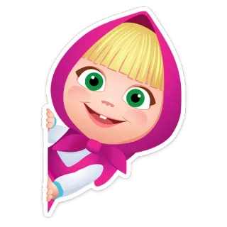 ⭐ dacf2e05 Masha Masha and the Bear Masha, Masha e Orso, Cartone animato, Animazione, Personaggio, Carino whatsapp sticker