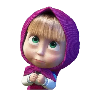 🙁 4d852e3e Masha Masha and the Bear Cartone animato, Animazione, Per bambini, Serie TV, Masha e Orso, Personaggio telegram sticker