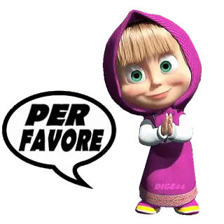 🙏 7f3f31e7 Masha Masha and the Bear PER FAVORE masha, masha e orso, cartoni animati, per favore, per favore, bambino telegram sticker