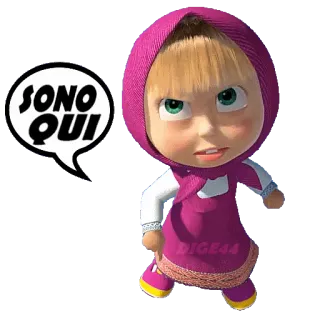 🙋‍♀️ eab13e48 Masha Masha and the Bear SONO QUI cartone animato, ragazza, Masha, Masha e Orso, personaggio telegram sticker