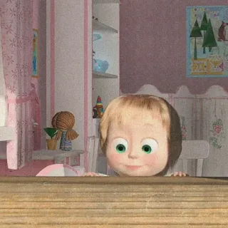 🌾 1b51ac42 Masha Masha and the Bear cartone animato, animazione, Masha e Orso, personaggio, bambino telegram sticker