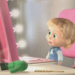 🌾 25cdf1a1 Masha Masha and the Bear Masha, Masha e Orso, cartoni animati, bambini, asciugacapelli, toeletta telegram sticker