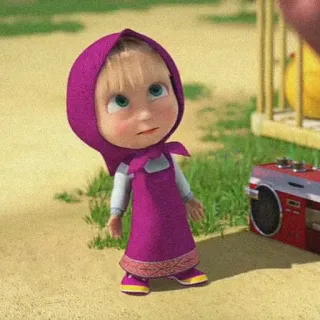 🍕 6345ba96 Masha Masha and the Bear hoạt hình, bé gái, dễ thương, masha và gấu, phim hoạt hình telegram sticker