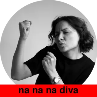 💁 e8092cce na na na diva diva, woman, celebration, expression, dance, party whatsapp sticker