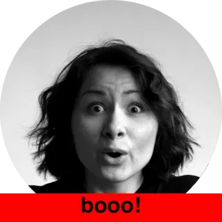 👻 f64e7074 booo! boo, scare, funny, meme whatsapp sticker