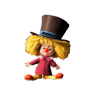 🤡 5f8d6651 DIG44 badut, topi, boneka, mainan, vintage whatsapp sticker