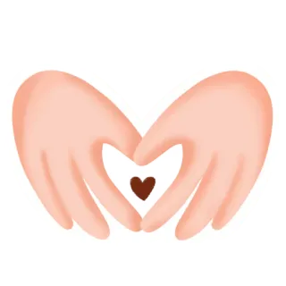 ❤️ 746fe410 cinta, hati, tangan, gestur, kasih sayang, hari valentine telegram sticker