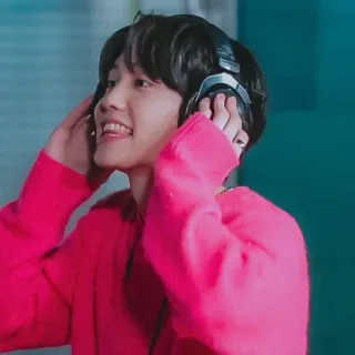 🐹 b5b1fcff person, headphone, music, happy, korean, earphones whatsapp sticker