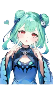 😇 135b322e Uruha Rushia Anime, Vtuber, Anime Mädchen, Süß, Kawaii telegram sticker