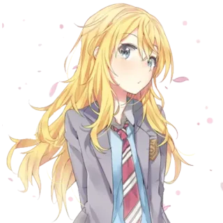 😇 700132a7 Kaori Miyazono Your Lie in April Anime, Mädchen, Charakter, Kaori Miyazono, Your Lie in April telegram sticker
