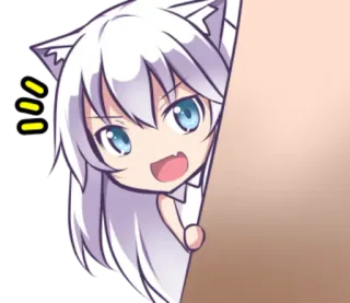 😩 47f85a64 anime, cat girl, kawaii, manga, cute whatsapp sticker