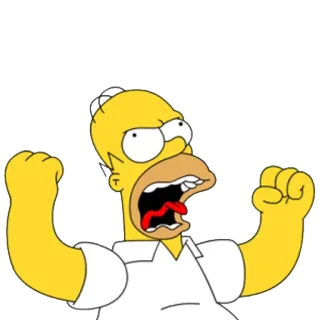 😡 49b17056 Homer Simpson The Simpsons homer simpson, angry, cartoon, simpsons, funny, yelling telegram sticker