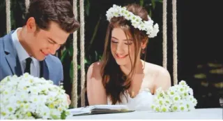 ❄️ 9eee766d งานแต่งงาน, เจ้าสาว, เจ้าบ่าว, การลงนาม, พิธี, การแต่งงาน, ดอกไม้, คู่รัก telegram sticker