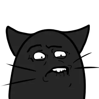 😬 735c7201 gato, meme, engraçado, expressão, desenho animado, sticker telegram sticker