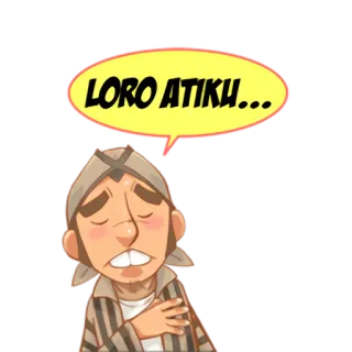 😵 5bbf087d LORO ATIKU... 悲しい, 伝統的, インドネシア, 表情, キャラクター telegram sticker