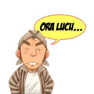 😠 da6e411a ORA LUCU... 表情, 漫画, 伝統的, キャラクター, ステッカー telegram sticker
