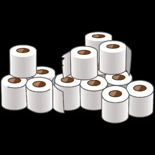 🧻 9967e507 toilet paper, rolls, bathroom, hygiene telegram sticker