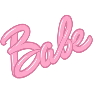 🐨 4f1a1753 Babe gata, rosa, feminino, fofo, arte com palavras telegram sticker