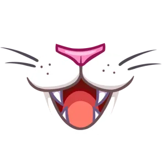 👃 5b08b450 gato, boca, dentes, animal, adesivo telegram sticker
