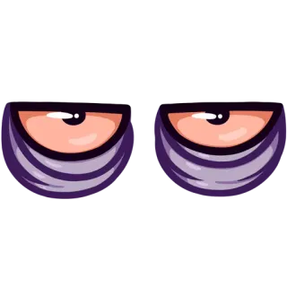 🐥 a229487f olhos, desenho animado, sonolento, roxo telegram sticker