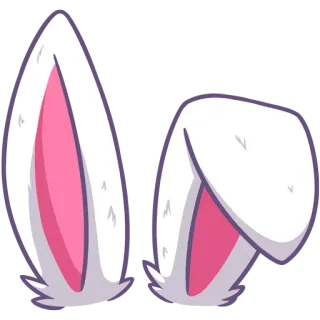 ☝ bc228b9a orelhas de coelho, coelho, Páscoa, fantasia, festa telegram sticker