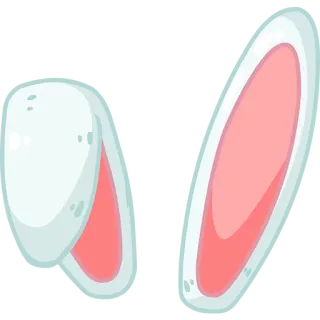 🐰 0c9aab15 หูกระต่าย, หูสัตว์, การ์ตูน, อีสเตอร์, น่ารัก telegram sticker