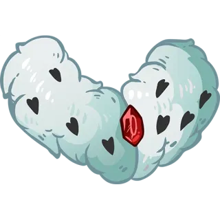 👑 c639e438 ปกขนสัตว์, ลายหัวใจ, พลอยสีแดง, ปุย, สร้อยคอ, เครื่องประดับแฟชั่น telegram sticker