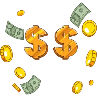 🎂 2f815162 dinero, divisa, dólares, monedas, riqueza, finanzas telegram sticker