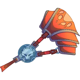 👕 49112bda baju zirah, fantasi, bantalan bahu, emblem serigala, pelindung bahu, aksesoris karakter whatsapp sticker