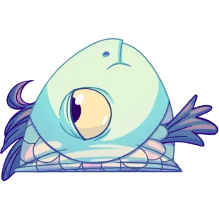 🐟 558efe8e ikan, kartun, hewan, air, lucu, ilustrasi whatsapp sticker