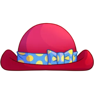 👒 76fc011a topi, merah, biru, kuning, pita, mode, aksesoris whatsapp sticker