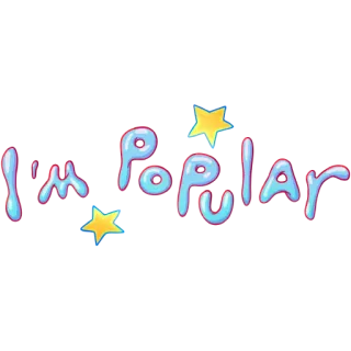✨ 80905c43 I'm Popular populer, bintang, menyenangkan, positif, huruf gelembung whatsapp sticker