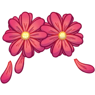 🎭 90f41c1f bunga, merah muda, alam, berbunga, mekar, kelopak whatsapp sticker