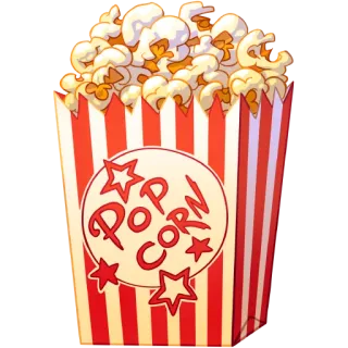 🍿 993abe7d Popcorn popcorn, makanan, film, camilan, makanan ringan, bioskop whatsapp sticker