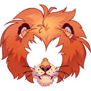 🦁 a96c603e singa, hewan, kartun, imut, berbulu, ilustrasi, maskot, karakter whatsapp sticker