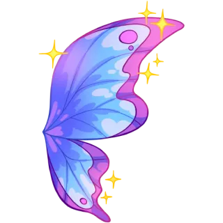 🕊 b5d39cc9 Sayap kupu-kupu, Sayap peri, Fantasi, Magis, Berkilau, Berwarna, Stiker whatsapp sticker