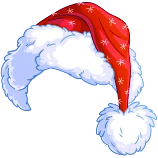 🎭 b5fc4d6e natal, topi santa, topi, merah, musim dingin, kepingan salju whatsapp sticker