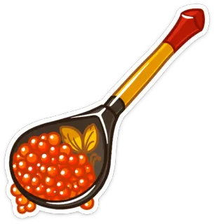🍱 2110c4cd Löffel, Kaviar, Rot, Essen, Russisch, Traditionell, Gericht, Küche whatsapp sticker