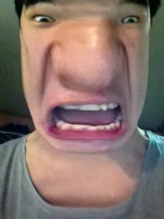 😮 47b85129 funny face, distorted image, meme, weird, silly, goofy telegram sticker