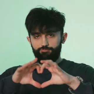 ❤️ 6efbd8c4 man, heart, love, hands, gesture telegram sticker