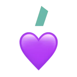 💜 6a645e50 сердце, фиолетовый, любовь, эмодзи, стикер telegram sticker