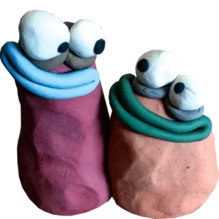 ❤ bcc4d0ef 찰흙, 만화, 캐릭터, 기발한, 웃긴, 귀여운 telegram sticker